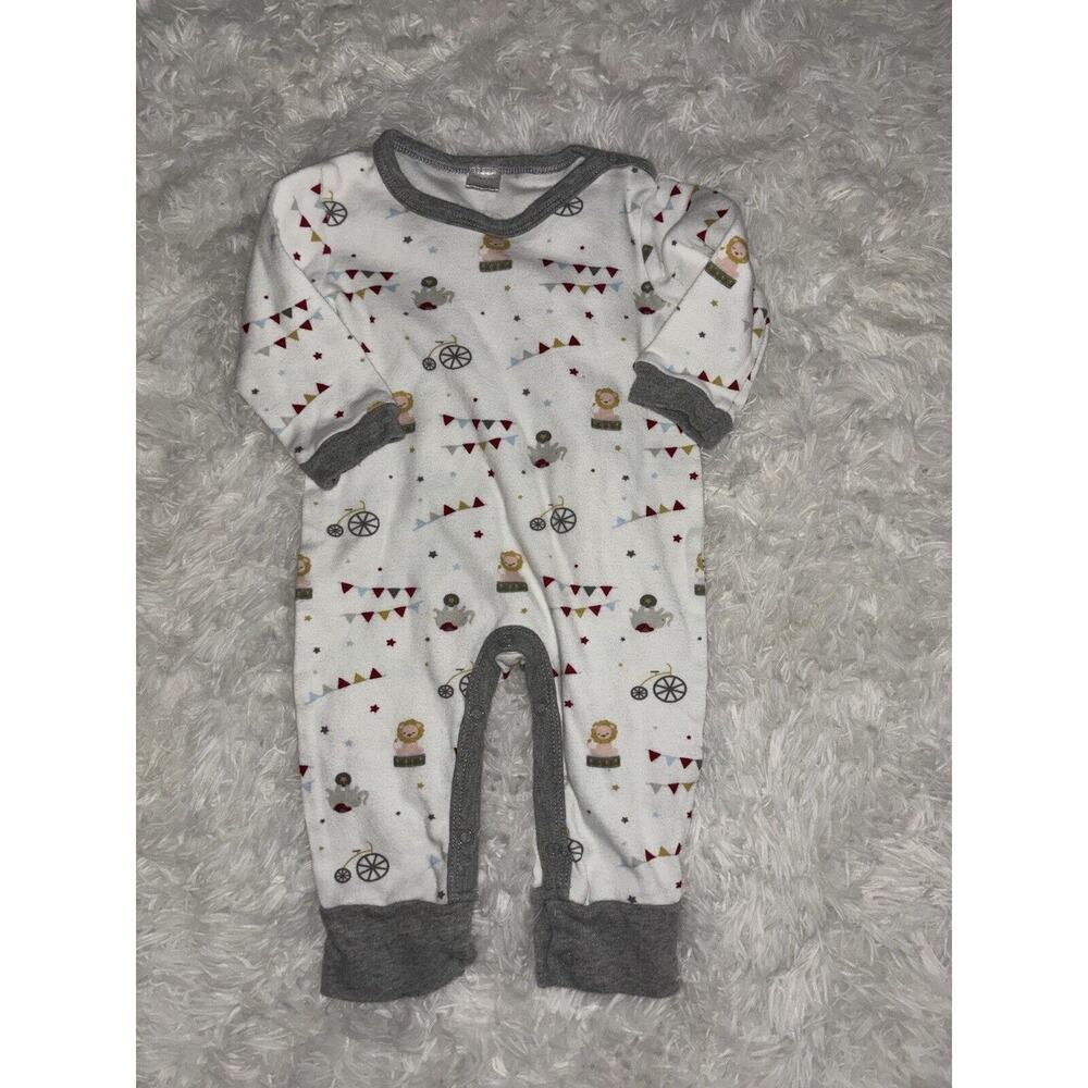 Modern Baby Sz. 6/9 Month Circus Themed One Pc. Romper. Cute, Soft